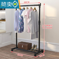 敬平晾衣架落地卧室折叠室内双杆式晾衣杆阳台晒衣架伸缩单杆式衣架子 小号带轮子 大