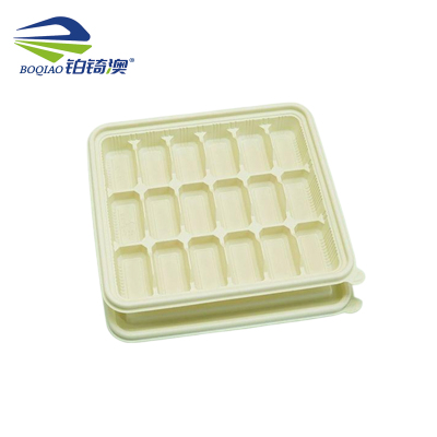 铂锜澳 18格玉米淀粉基饺子餐盒/235*210*35mm-200套/箱