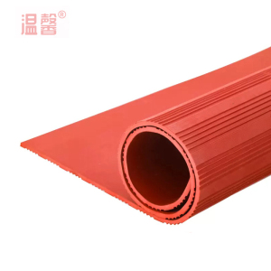 温馨 绝缘垫 红色条纹10mm*1m*5m 卷