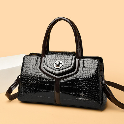 包包女包新款2026时尚漆皮单肩包女欧美复古女士手提包女