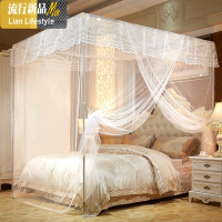 老式蚊帐家用加密落地1.5m1.8米双人床宫廷单开不带支架三1.2 三维工匠