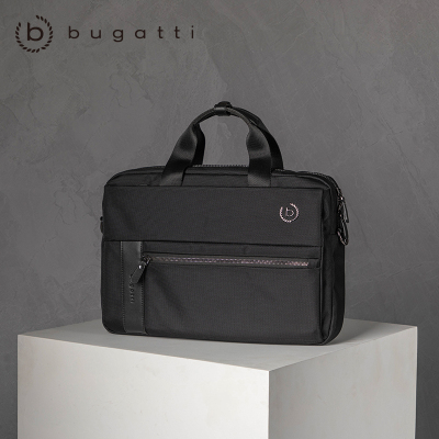 bugatti 德国轻奢品牌 男士简约商务公文包大容量牛津布15英寸高档