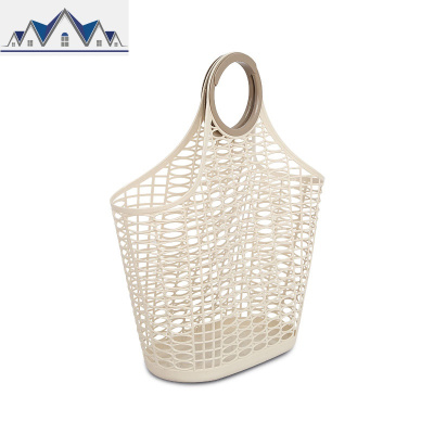 家用厨房收纳篮超市买菜购物篮手提塑料收纳筐拎蔬果放菜篮子 三维工匠