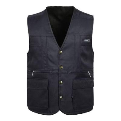 SUNTEK马甲薄款马夹坎肩中老年男装中年装男士冬季背心兜秋冬多口袋爸爸马甲/背心