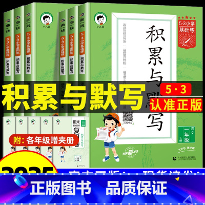 [3本]积累与默写+阅读理解+练字帖 二年级下 [正版]2025新版53小学基础题语文积累与默写一二三年级四五年级六年级