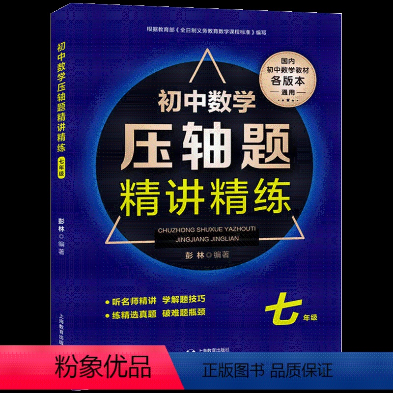 [正版]书中数学压轴题精讲精练 七年级初一数学同步专项训练练习题刷题知识大全难度大题 7年级上下一册辅导 书籍