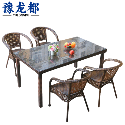 豫龙都休闲桌 四椅套