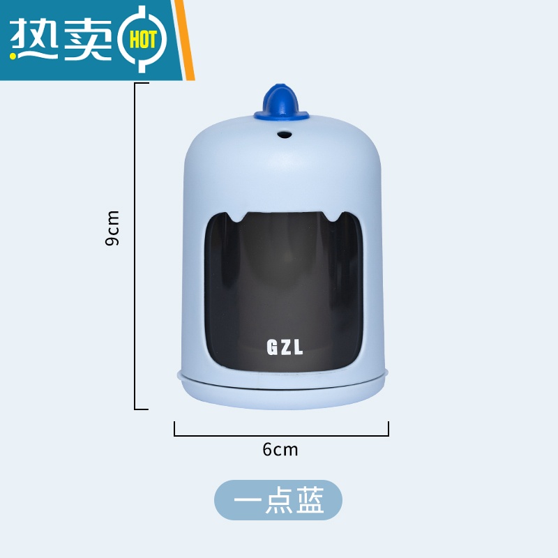 敬平牙签盒家用个性创意牙签筒按压式自动弹出时尚高颜值牙签罐桶 一点蓝[送250根精品牙签]