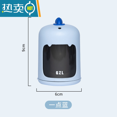 敬平牙签盒家用个性创意牙签筒按压式自动弹出时尚高颜值牙签罐桶 一点蓝[送250根精品牙签]