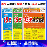 [全3册]语文+数学+英语(人教版) 小学升初中 [正版]2024秋新版15天满分备考少年素质教育报期末系统总复习一二三