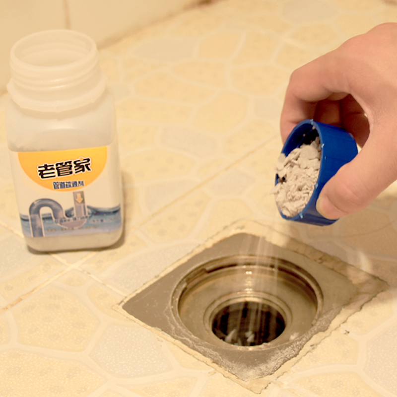 *4瓶强力管道通疏通剂下水道除臭剂厨房油污卫生间马桶堵塞