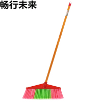畅行未来 木杆塑料扫把 加厚斜五排+木柄 把