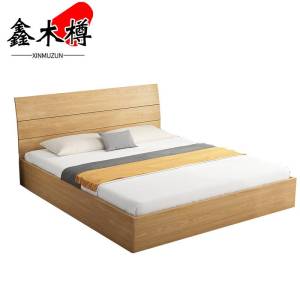 鑫木樽双人床 1.5m+床头柜*1组