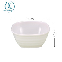 攸 大号白色四方碗 13*6cm 个