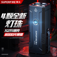 神火GTS12手电筒强光超亮长续航远射探照军流明灯户外充家专用穿天炮