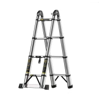 瑾如云海 梯子 伸缩梯 不锈钢伸缩梯1.7+1.7m 把