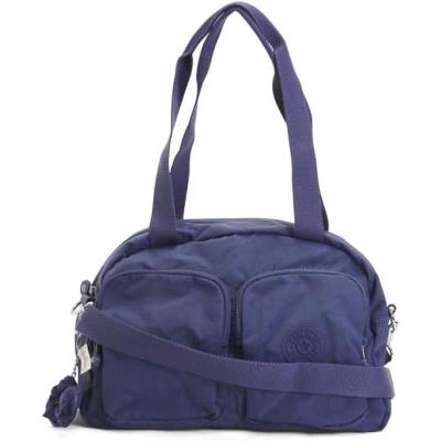 Kipling凯浦林单肩包女轻便实用大容量便携深蓝色双拉链前袋