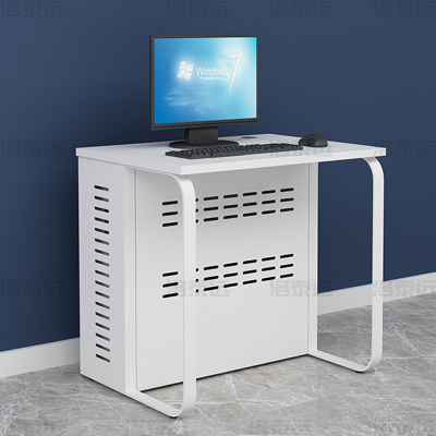 洛泰远 钢架电脑桌培训桌机房电脑桌学习桌课桌 单人位D款