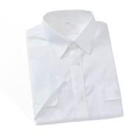 健訫奕天白色工作服衬衫制服工装衬衣 短袖TH886件