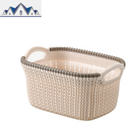 方形大号藤编脏衣篮塑料家用脏衣篓脏衣服收纳筐浴室衣物收纳篮子 三维工匠