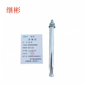 JIBIN/继彬 GB22795-表5 膨胀螺栓 碳钢 镀白锌 M8×200 1个