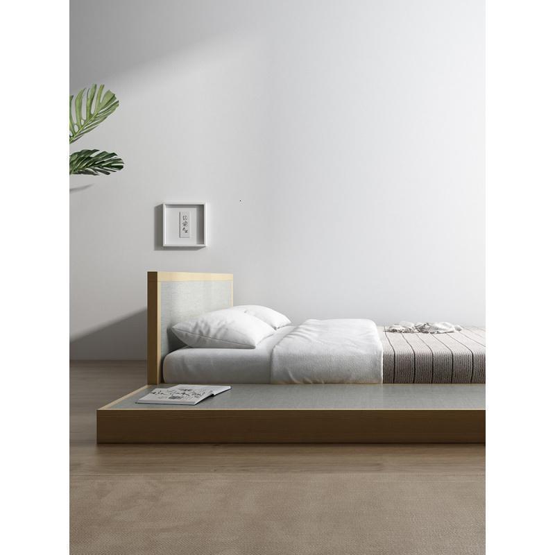 森美人日式榻榻米床矮床现代简约双人床1.8米北欧床1.5米落地床架经济型