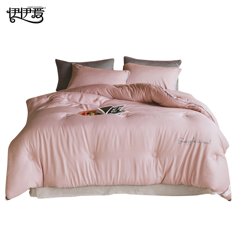 伊伊爱 莫代尔绣花冬被单人双人被保暖被