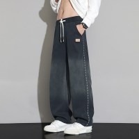 美式牛仔裤男士2026夏季新款水洗天丝直筒宽松潮牌高街休闲长裤子