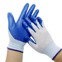 炯毅 劳保手套橡胶耐油防水防滑耐磨工地干活工业防护耐用 挂胶手套 YQ01 副