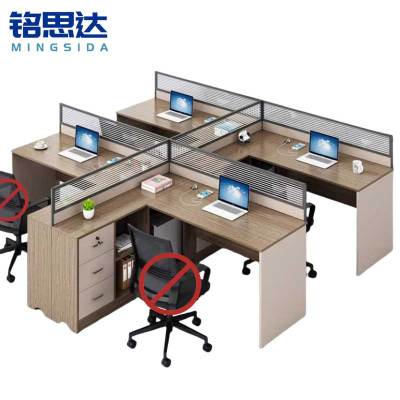 铭思达屏风工位四人位张