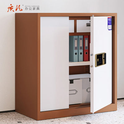 质凡保密柜电子指纹锁单节带抽 ZF-BMG081/960*920*420mm厚度0.8mm