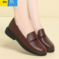 聚范中老年秋季中跟女士单鞋软底软皮舒适妈妈鞋中年女皮鞋子
