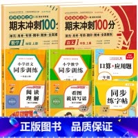 [全8册]语数试卷+语数同步训练+阅读理解+看图写话+同步练字帖+口算应用题 小学一年级 [正版]一年级试卷测试卷全套语