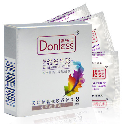 多乐士梦幻缤纷色彩避孕套3只装