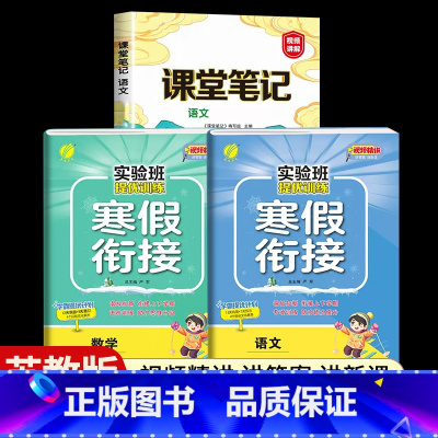 [二年级江苏版3本]语文+数学寒假衔接+语文课堂笔记 小学通用 [正版]2024新实验班寒假衔接一年级二年级四五六三年级