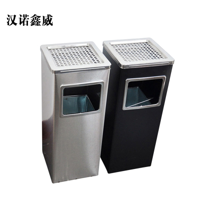 汉诺鑫威不锈钢垃圾桶大号酒店立式烟灰缸卫生桶大堂大厅宾馆带盖公用商场