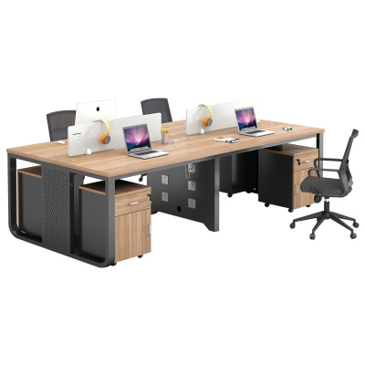 慧采云 办公家具屏风工位办公桌组合简约现代职员电脑桌钢架四人位员工桌