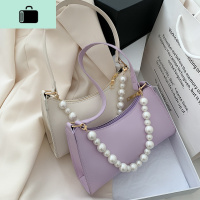 上新法式小众流行珍珠手提法棍包包女2020新款韩版潮流简约单肩包NEW LAKE女士单肩包