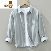 YANXU日系工装衬衫男轻奢感上衣服夏季薄款休闲翻领衬衣外套