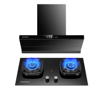 艾美特油烟机AY830AB侧吸变频+AZ66A嵌入式燃气灶具厨房家用油烟不过脸液化气