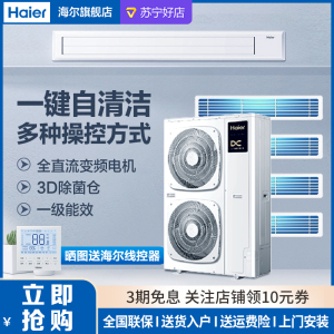 Haier海尔家用中央空调大6匹一拖五 小多联全直流变频一级能效智能控制除菌自清洁风管机RFC160MXSAVD(G)