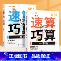 [全2册]速算巧算一本通★升级版 小学通用 [正版]小学数学速算技巧一本通巧算大全数学思维一年级数学计算题强化训练三四二