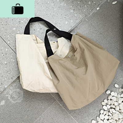 ins大热慵懒风单肩包大容量托特包新款时尚手提包 尼龙布女士布袋NEW LAKE女士单肩包