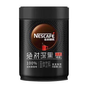 雀巢黑咖啡绝对深黑200g罐装冷热泡速溶美式