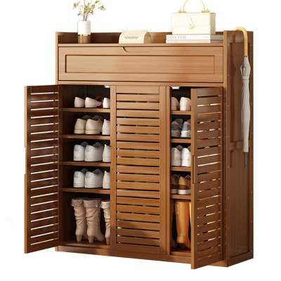 悦兴诚三门带抽鞋柜123*33*115cm个