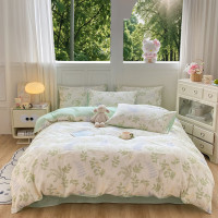 娇好韵 A类全棉四件套-花叶 200*230cm