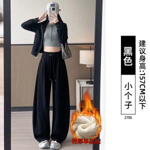 羊羔绒裤子女冬季加绒加厚东北棉裤大码胖mm显瘦香蕉运动卫裤_482_434