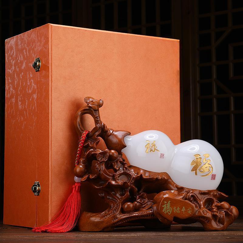 美帮汇玉葫芦摆件福禄家居客厅房间布置摆设玄关电视桌柜装饰品