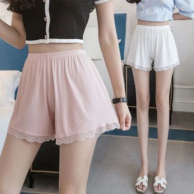 安全裤防走光女可内外穿夏薄款蕾丝三分打底裤宽松居家短裤保险裤臻依缘