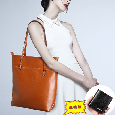 蒂兰仕女包2019新款包包女包DLS-0547时尚牛皮女士单肩包女购物袋手提包女百搭欧美潮范实用女士大包包